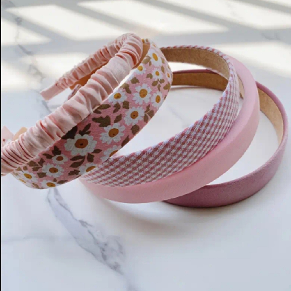 Women's Headband Set 5pc Pink